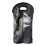 Alaskan Malamute Painting Print Double Neoprene Wine Tote