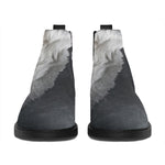 Alaskan Malamute Painting Print Flat Ankle Boots