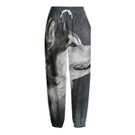 Alaskan Malamute Painting Print Fleece Lined Knit Pants