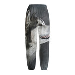 Alaskan Malamute Painting Print Fleece Lined Knit Pants