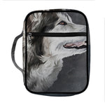 Alaskan Malamute Painting Print Front Pocket Bible Bag