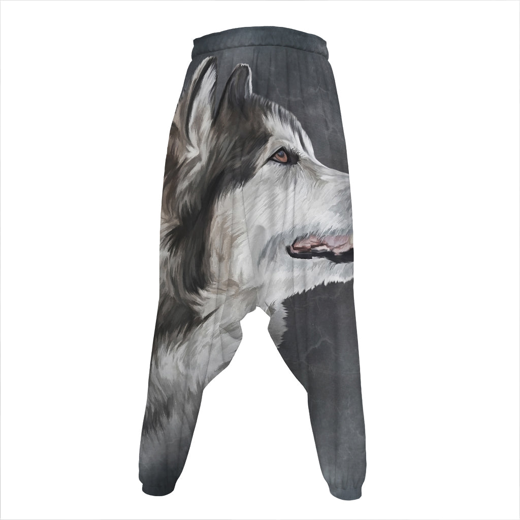 Alaskan Malamute Painting Print Hammer Pants