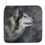 Alaskan Malamute Painting Print Hand Towel