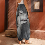 Alaskan Malamute Painting Print Harem Pants