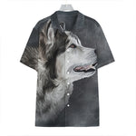 Alaskan Malamute Painting Print Hawaiian Shirt