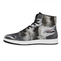 Alaskan Malamute Painting Print High Top Leather Sneakers