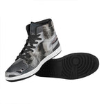 Alaskan Malamute Painting Print High Top Leather Sneakers