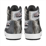 Alaskan Malamute Painting Print High Top Leather Sneakers