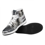 Alaskan Malamute Painting Print High Top Leather Sneakers