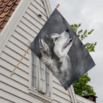 Alaskan Malamute Painting Print House Flag