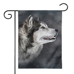 Alaskan Malamute Painting Print House Flag