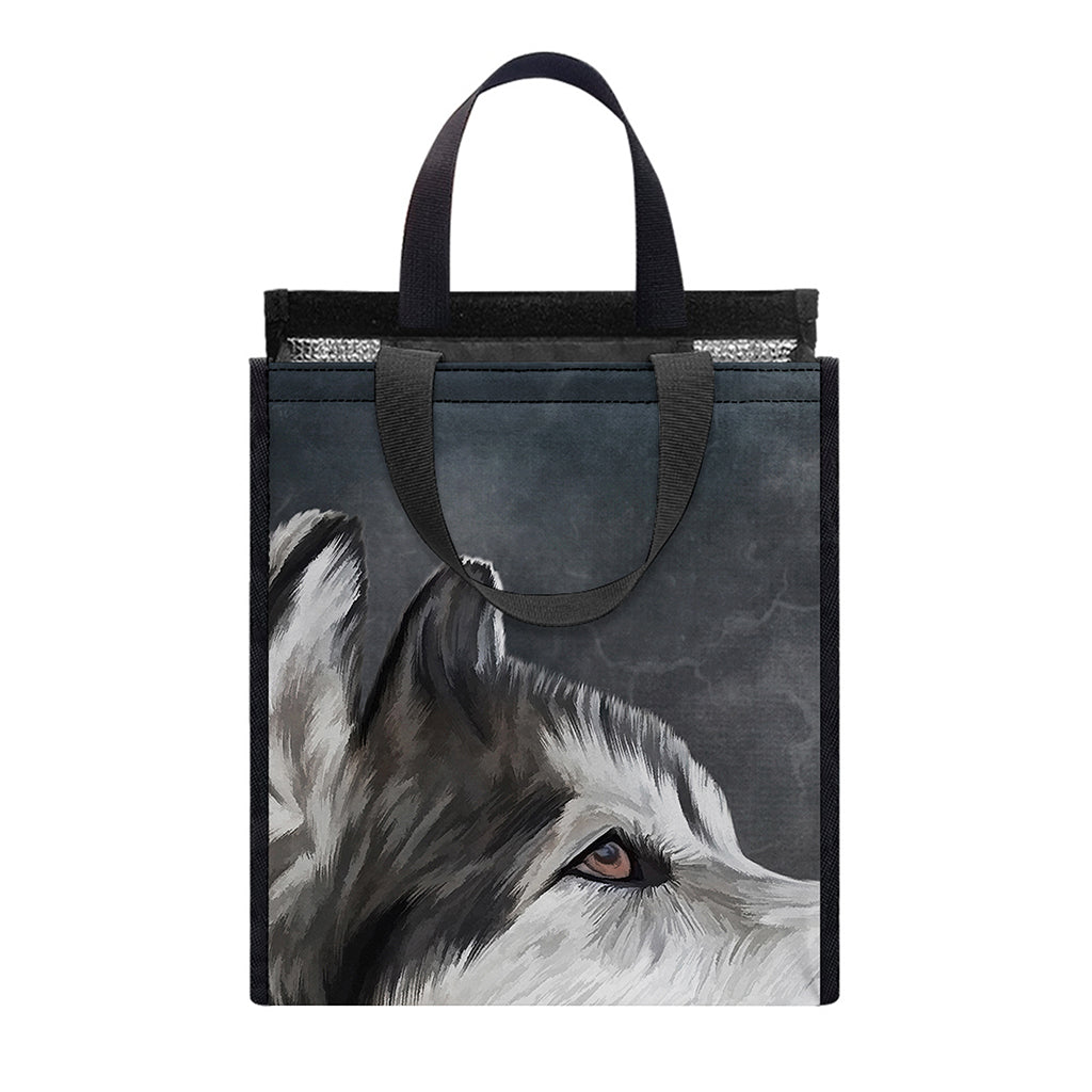 Alaskan Malamute Painting Print Insulated Lunch Tote