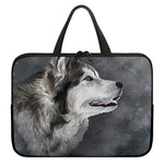 Alaskan Malamute Painting Print Laptop Sleeve With Handle