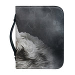 Alaskan Malamute Painting Print Leather Bible Cover