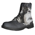 Alaskan Malamute Painting Print Lace-Up Boots