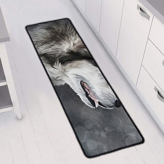 Alaskan Malamute Painting Print Long Kitchen Mat