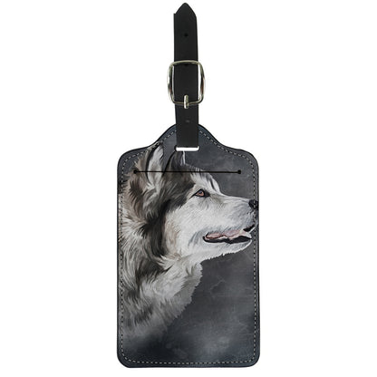 Alaskan Malamute Painting Print Luggage Tag