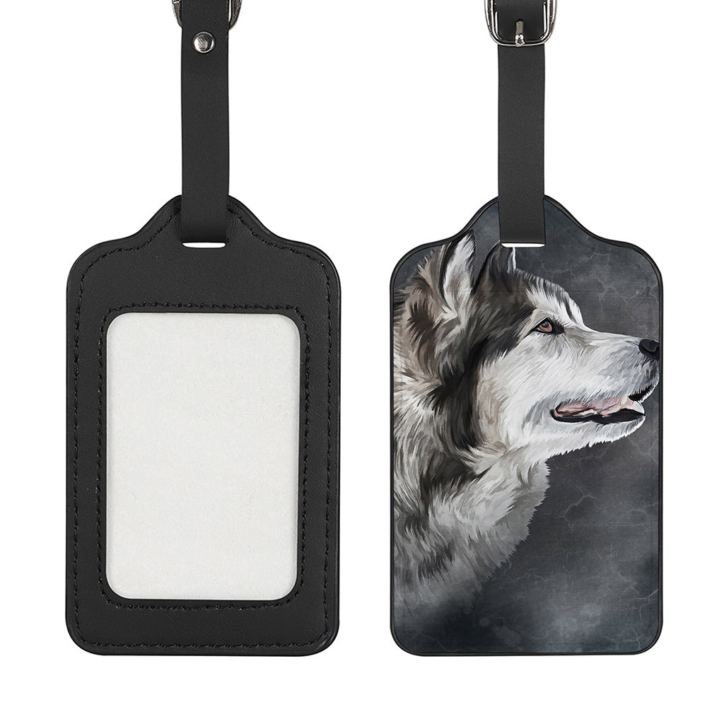 Alaskan Malamute Painting Print Luggage Tag