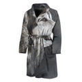 Alaskan Malamute Painting Print Men's Bathrobe