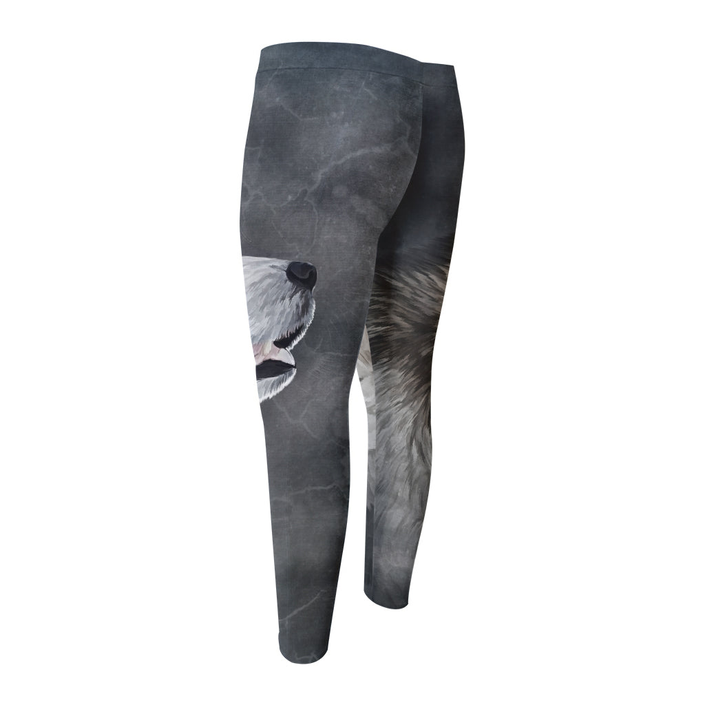 Alaskan Malamute Painting Print Men's Compression Pants