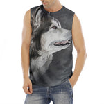 Alaskan Malamute Painting Print Men's Fitness Tank Top