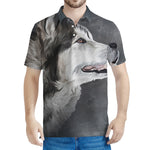 Alaskan Malamute Painting Print Men's Polo Shirt