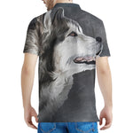 Alaskan Malamute Painting Print Men's Polo Shirt