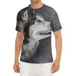 Alaskan Malamute Painting Print Men's Short Sleeve Rash Guard