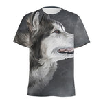 Alaskan Malamute Painting Print Men's Sports T-Shirt