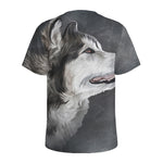 Alaskan Malamute Painting Print Men's Sports T-Shirt