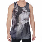 Alaskan Malamute Painting Print Men's Velvet Tank Top