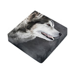 Alaskan Malamute Painting Print Outdoor Seat Cushion Cover