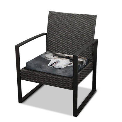 Alaskan Malamute Painting Print Outdoor Seat Cushion Cover