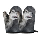 Alaskan Malamute Painting Print Oven Mitts