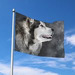 Alaskan Malamute Painting Print Polyester Flag