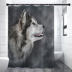 Alaskan Malamute Painting Print Premium Shower Curtain