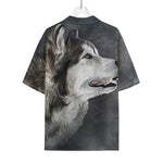 Alaskan Malamute Painting Print Rayon Hawaiian Shirt