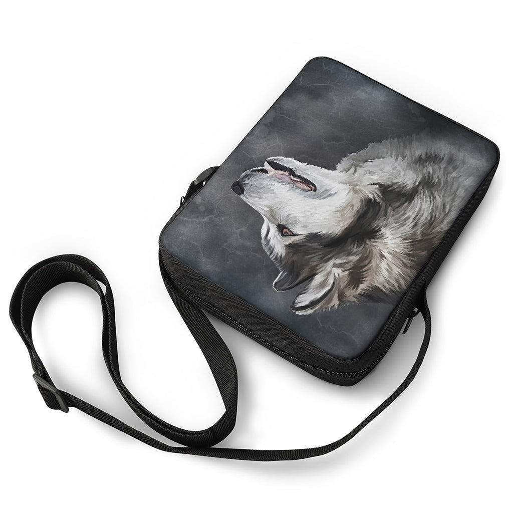 Alaskan Malamute Painting Print Rectangular Crossbody Bag