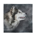 Alaskan Malamute Painting Print Silk Bandana
