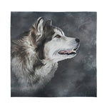 Alaskan Malamute Painting Print Silk Bandana