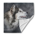 Alaskan Malamute Painting Print Silk Bandana