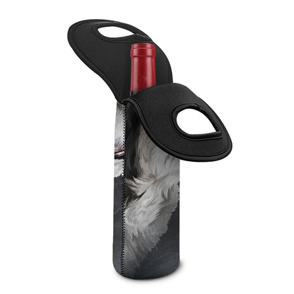 Alaskan Malamute Painting Print Single Neoprene Wine Tote