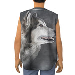 Alaskan Malamute Painting Print Sleeveless Baseball Jersey
