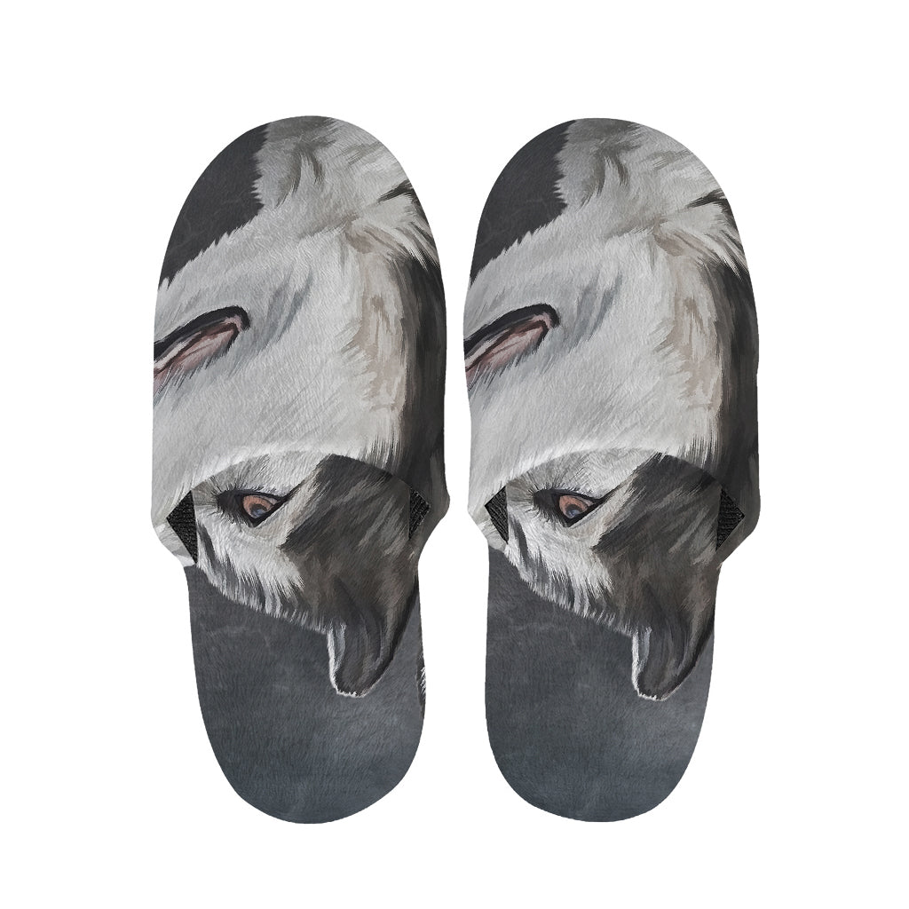 Alaskan Malamute Painting Print Slippers