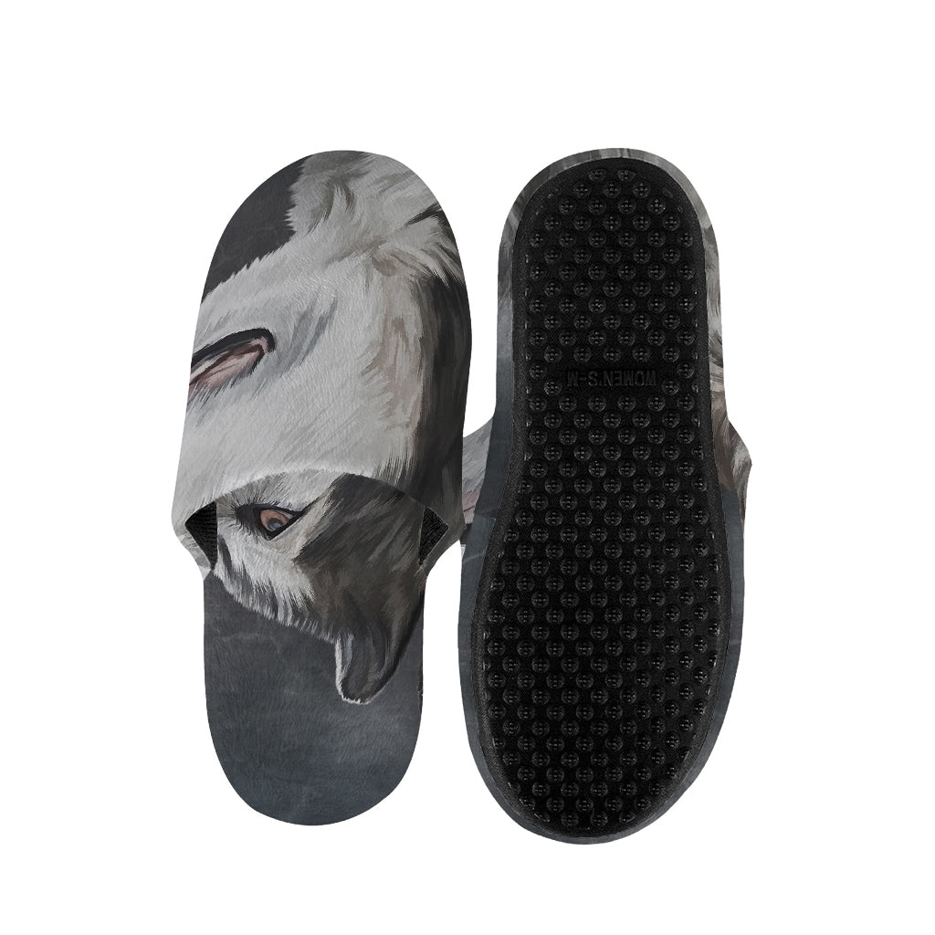 Alaskan Malamute Painting Print Slippers