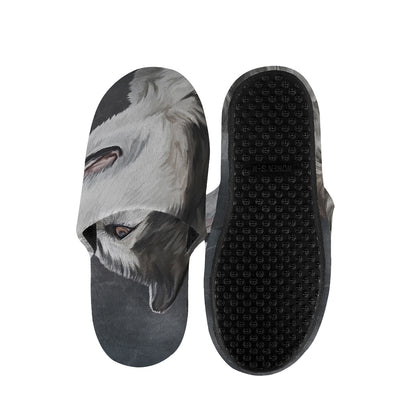 Alaskan Malamute Painting Print Slippers