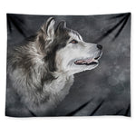 Alaskan Malamute Painting Print Tapestry