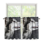 Alaskan Malamute Painting Print Tier Curtains