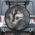 Alaskan Malamute Painting Print Tire Cover With Camera Hole