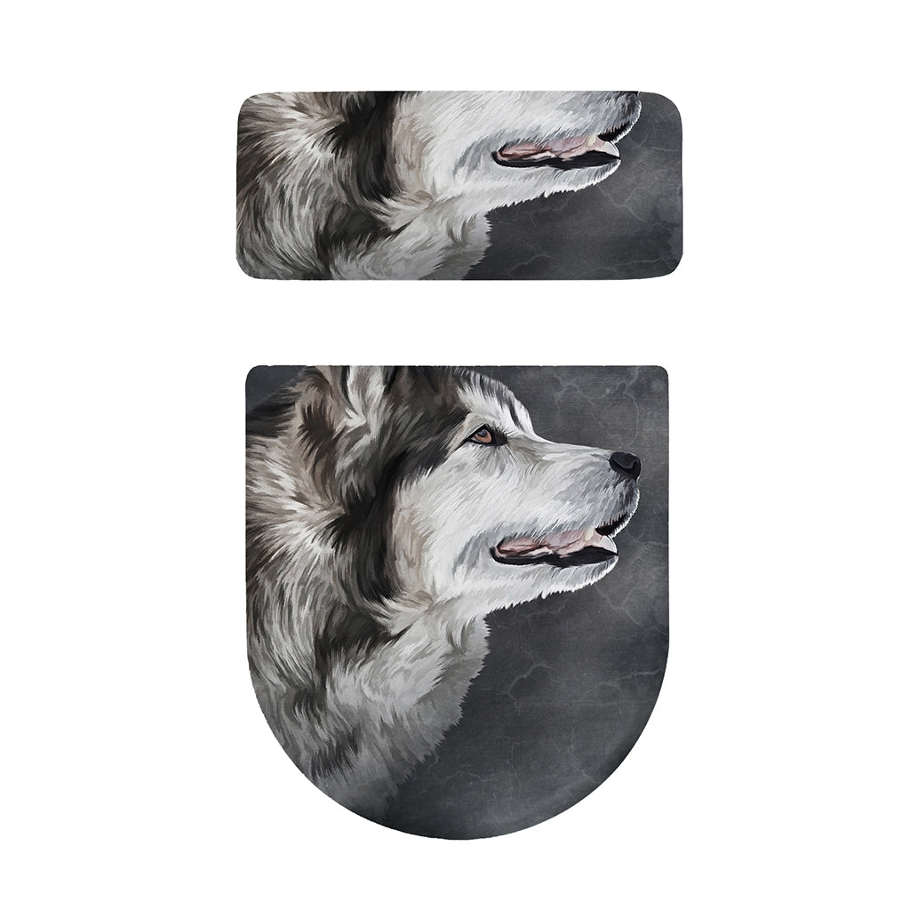 Alaskan Malamute Painting Print Toilet Lid And Tank Cover Set